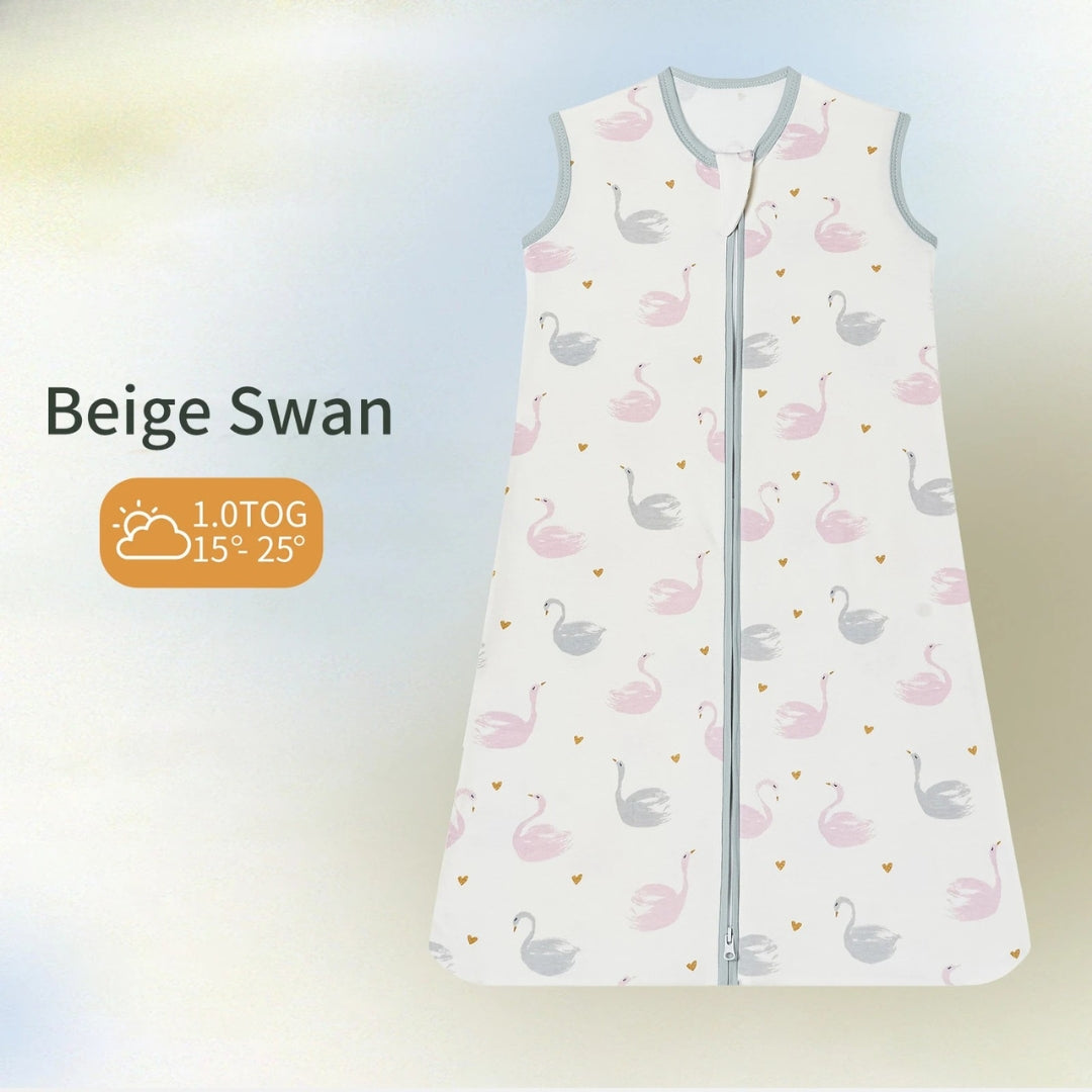 Baby vest-style cotton sleeping bag