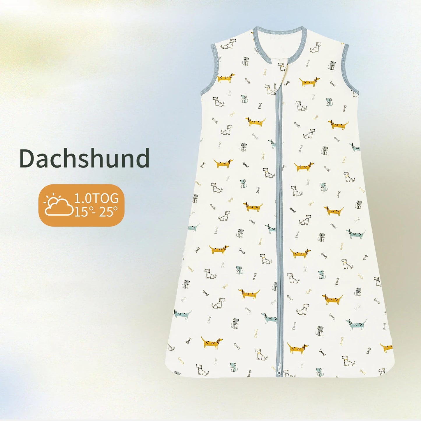 Baby vest-style cotton sleeping bag