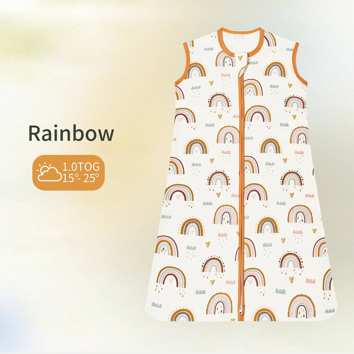 Baby vest-style cotton sleeping bag
