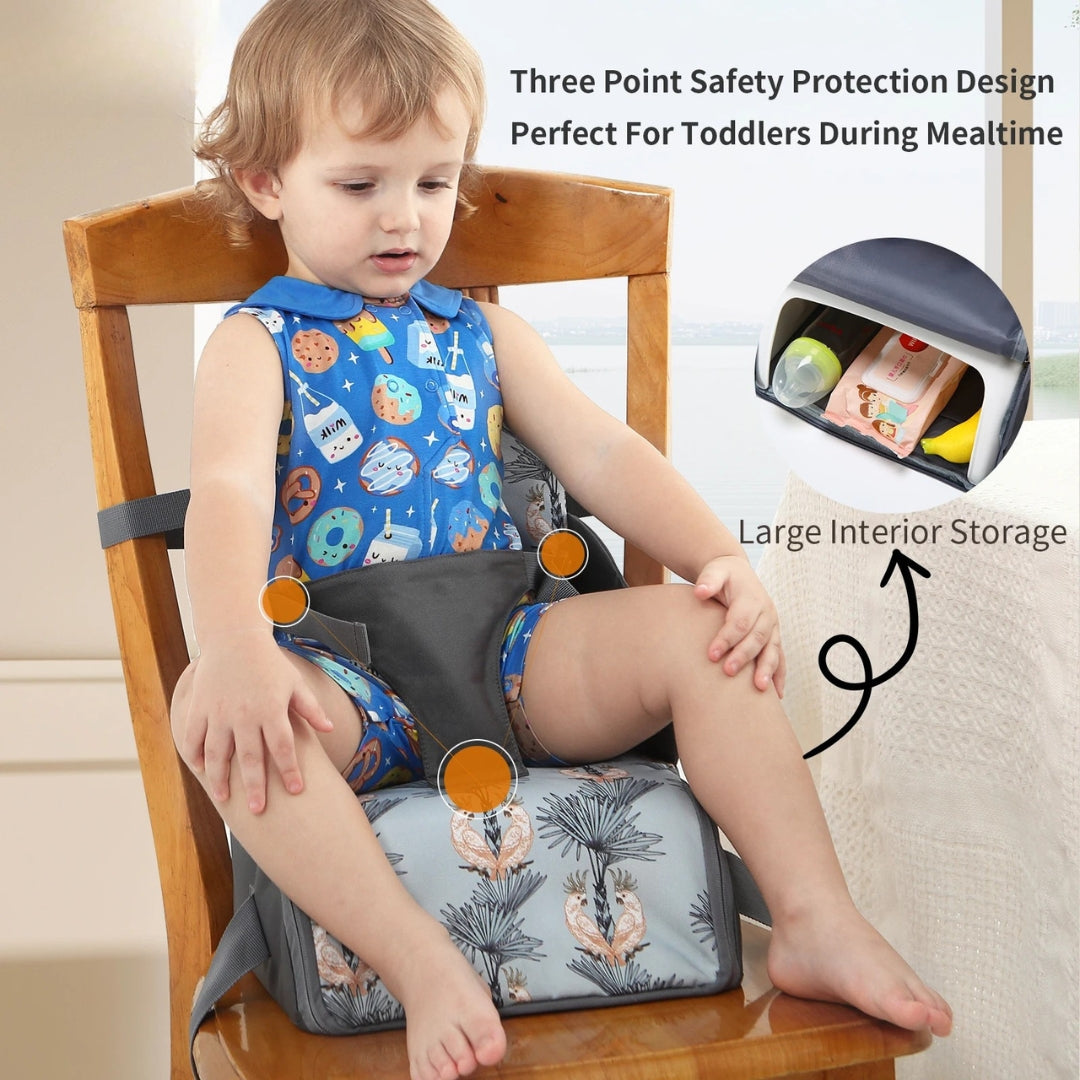 2-in-1 Baby Booster Seat with Diaper Bag