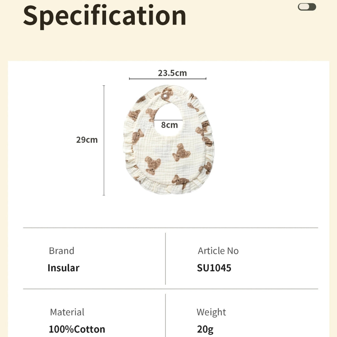 Floral Lace Baby Bib