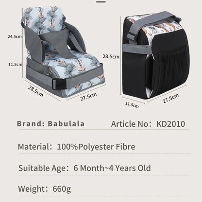 2-in-1 Baby Booster Seat with Diaper Bag