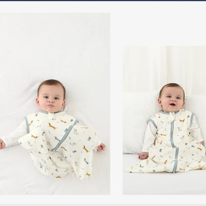 Baby vest-style cotton sleeping bag
