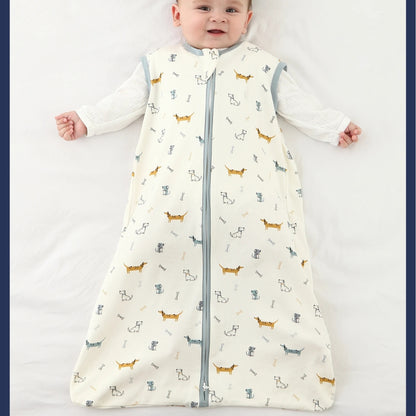 Baby vest-style cotton sleeping bag