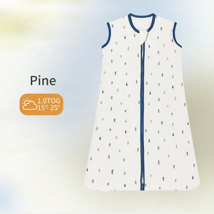 Baby vest-style cotton sleeping bag