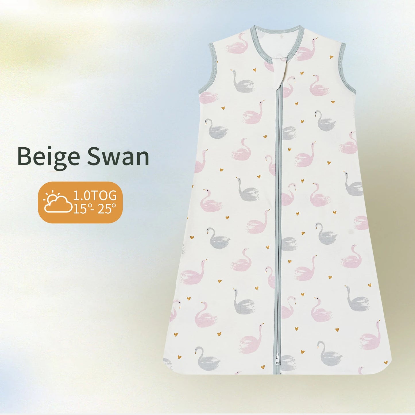 Baby vest-style cotton sleeping bag