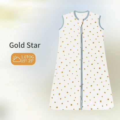 Baby vest-style cotton sleeping bag