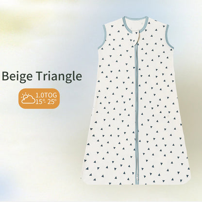 Baby vest-style cotton sleeping bag