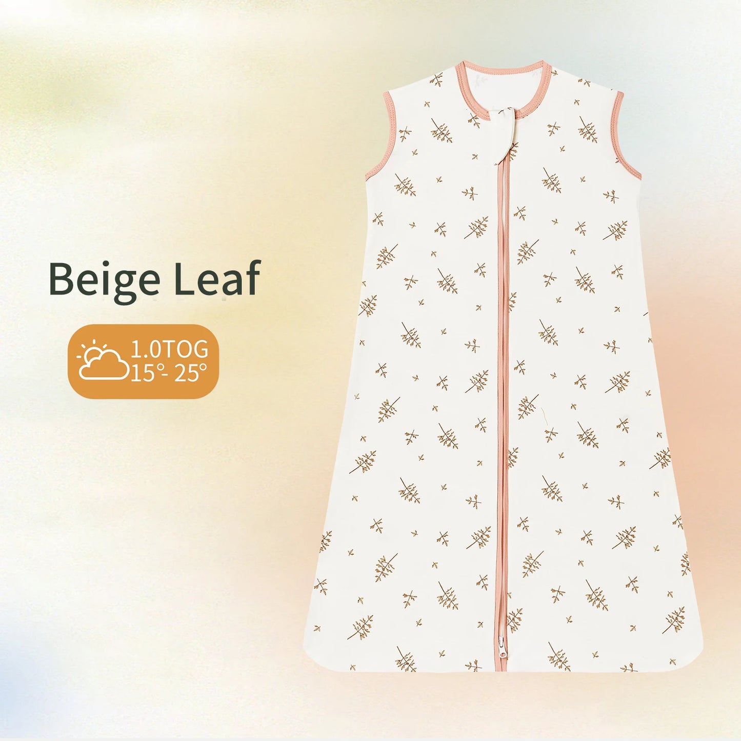 Baby vest-style cotton sleeping bag