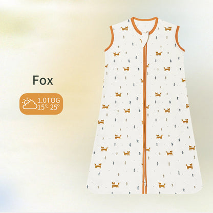 Baby vest-style cotton sleeping bag