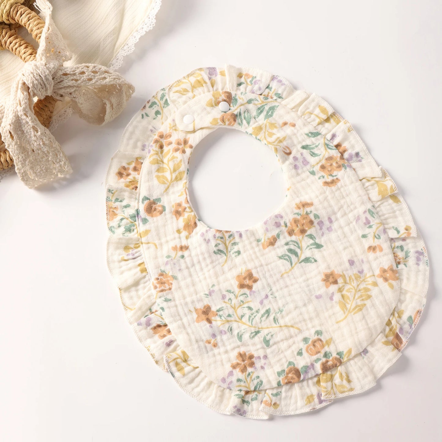 Floral Lace Baby Bib