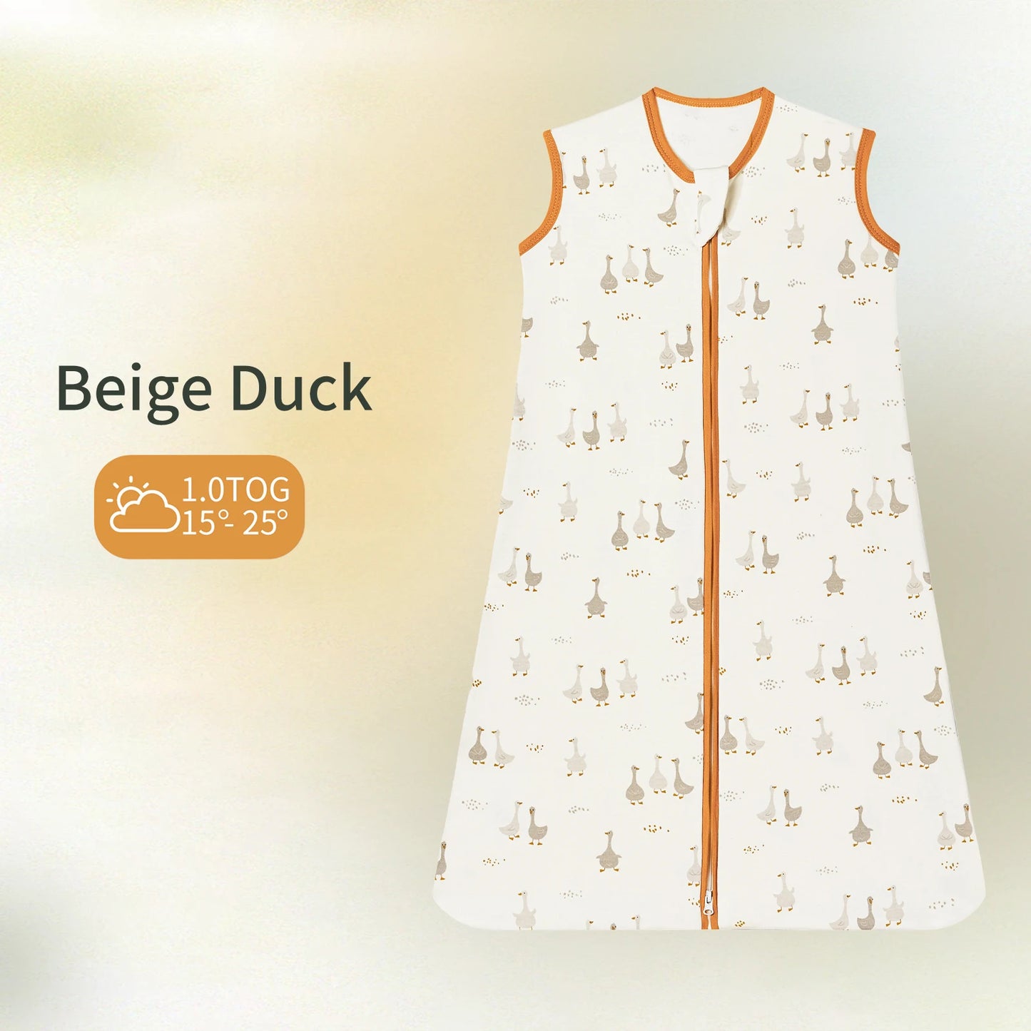 Baby vest-style cotton sleeping bag