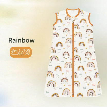 Baby vest-style cotton sleeping bag