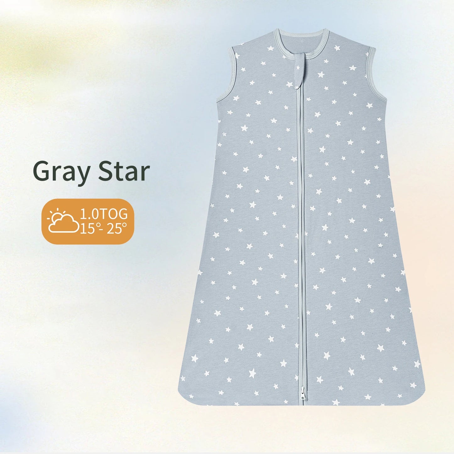 Baby vest-style cotton sleeping bag