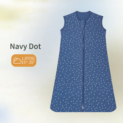 Baby vest-style cotton sleeping bag